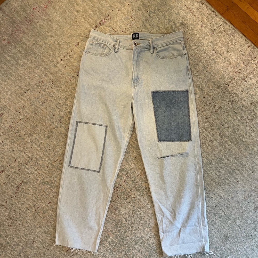 BDG Light Blue Denim with Brown Patch